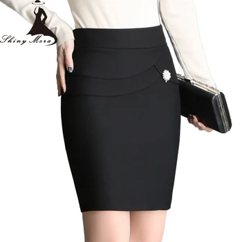 

SHINYMORA Summer New Pencil Slim Skirts for Women Elasticity Waist Mini Sexy OL Style Office Lady Elegant Skinny Skirts M-XXL