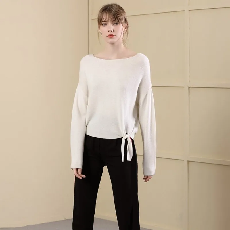 2018 New arrival knitting long sleeve pullover sweater women for Autumn And Winter wool blend knitting sweater woman 18070