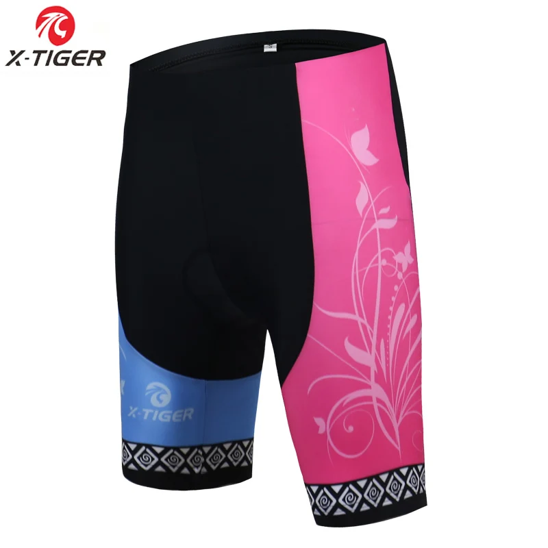 X-Tiger женские Coolmax 3D шорты для велоезды с вставками ударопрочные MTB съемные велосипедные шорты для езды на велосипеде Ciclismo - Цвет: Women Shorts No 2