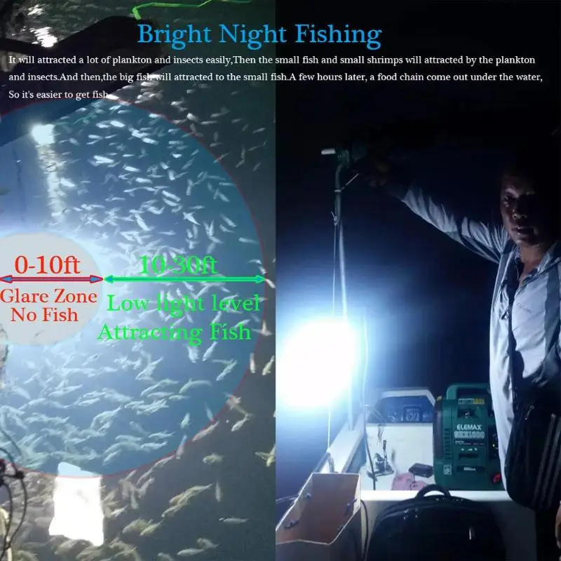 12 V Рыбалка Свет SMD5630 светодиодный Подводные рыболовные приманки Рыболокаторы лампа для привлекает креветки кальмар криля
