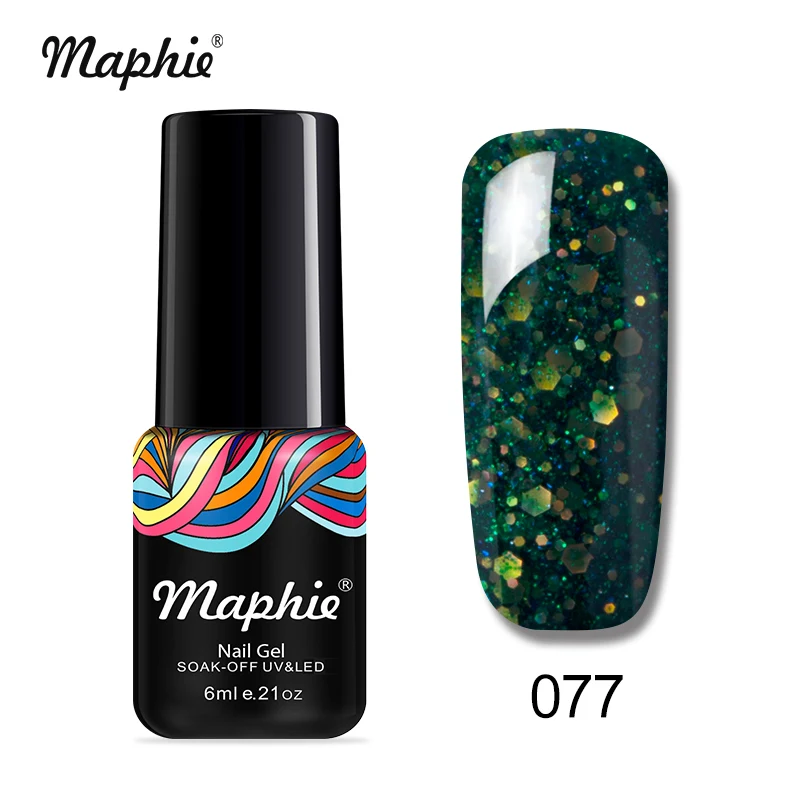 Maphie 6 мл УФ-гель для ногтей Красный Цвет гель светодиодный лак для ногтей лак замачиваемый салон лак для ногтей эмаль Полупостоянный светодиодный гель - Цвет: 077