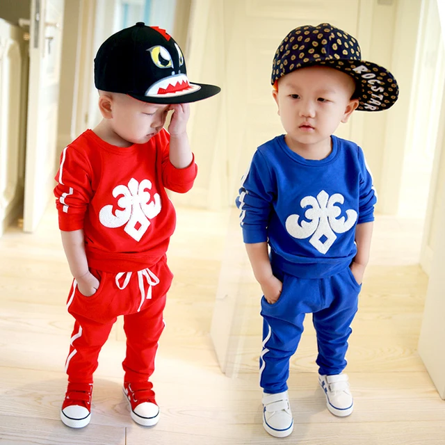 Baby boy tracksuit 2016 autumn fashion new Korean kids clothes boys and