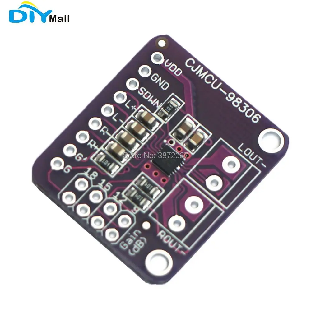 

DIYmall CJMCU-98306 MAX98306 Sensor Stereo Class D Amplifier Class AB Audio 3.7W