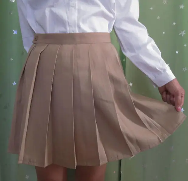 Японский средней школы студент девушка мило каваи классическая плиссированные юбки Macaron цвет косплей высокой талии юбки, школьная форма