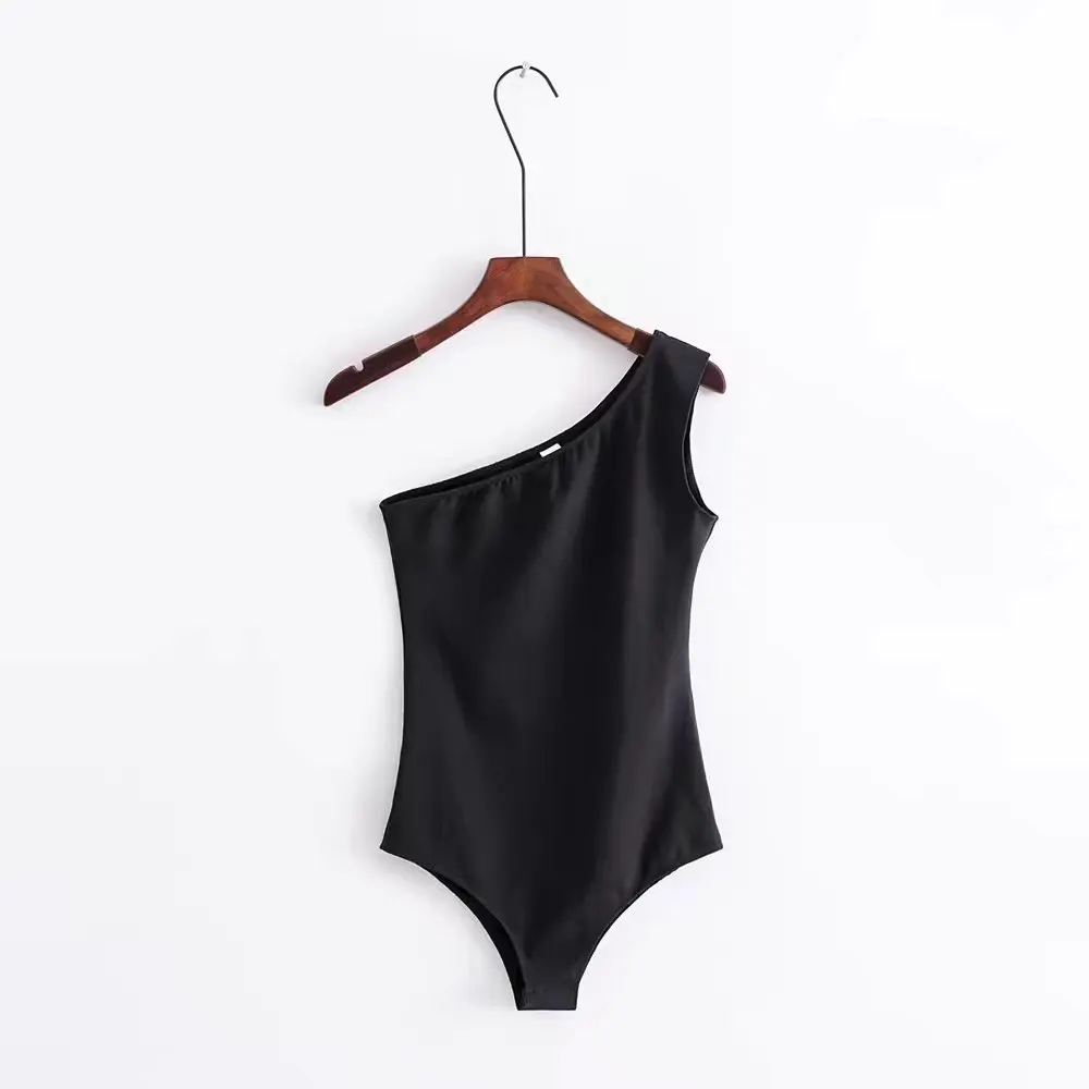 Jellpe 2018 New Basic One Shoulder Bodysuit Rib Knit Elegant Women Sexy Spring Bodysuits Fashion Skinny Bodysuit Jellpe 2018 New Basic One Shoulder Bodysuit Rib Knit Elegant Women Sexy Spring Bodysuits Fashion Skinny Bodysuit