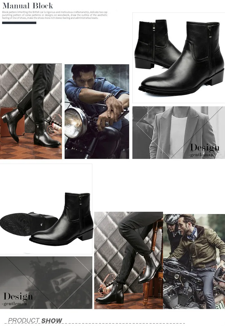 37-46 плюс Размеры Для мужчин ботинки челси все черный натуральная кожа острый носок ботинки мужская зимняя обувь на меху теплая обувь Для