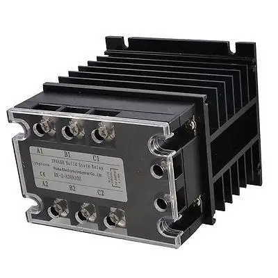

Control 90-280VAC Load 380VAC 10A SSR Solid State Relay + Aluminum Heat Sink