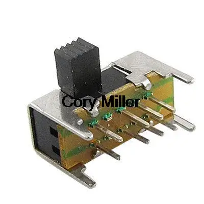 

DC 50V 0.5A DP3T 2P3T PCB Mini Horizontal Slide Switch SK23D08 8 Pin