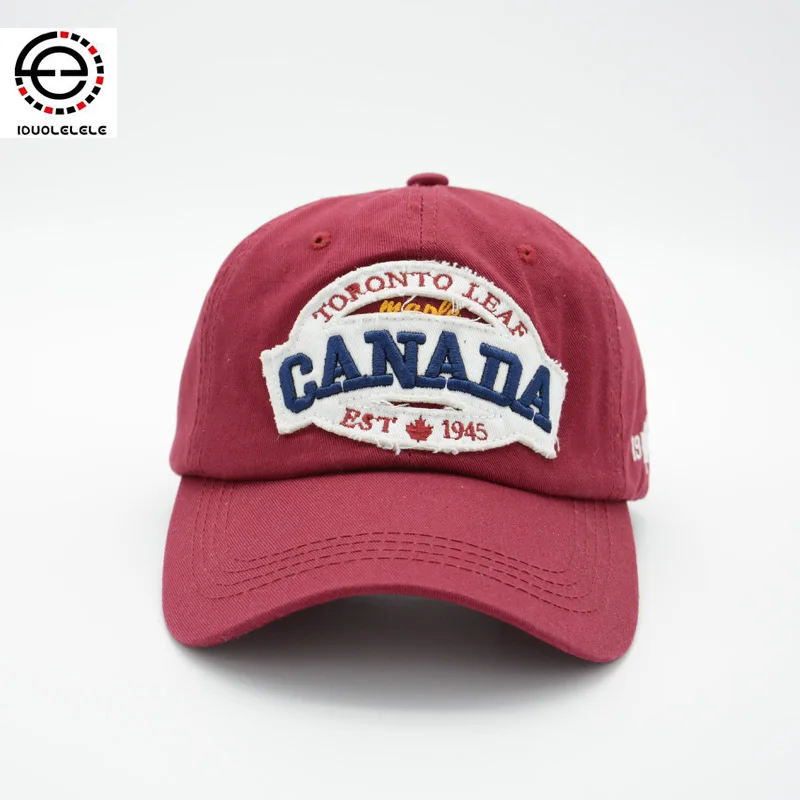 

[ IDUOLELELE ]New  Cotton Canada Baseball Cap Unix Vintage Casual Hat Snapback Adjuatable Baseball Caps Brand New For,Men Women