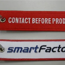 Smart завод Вышивка брелок с заказной вышитый логотип, принимать любые Цвет и Размеры