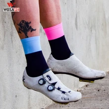 WOSAWE для езды на велосипеде спортивные носки до колена многоцветные мужские и женские летние велосипедные носки для бега Баскетбол