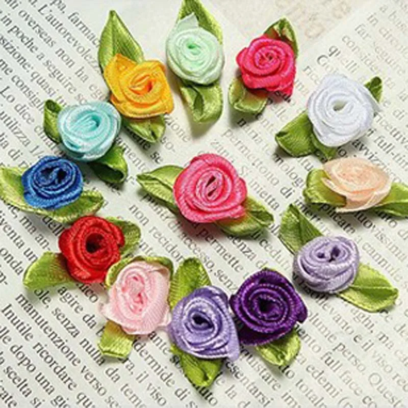 500PCS,1.5CM Head Multicolor Artificial Mini Silk Roses Heads Making
