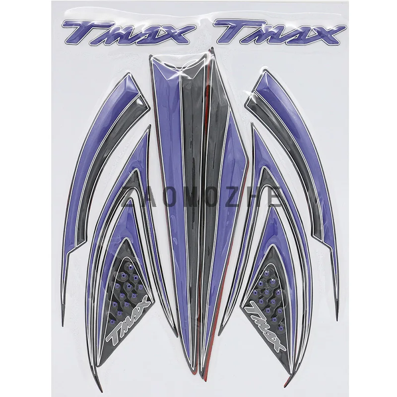 Аксессуары для мотоциклов наклейка НА ВЕСЬ кузов наклейка Стикеры накладка наклейка эмблемы захват противоскользящая накладка на Бензобак Мотоцикла Для Yamaha TMAX530 2013 - Цвет: Фиолетовый