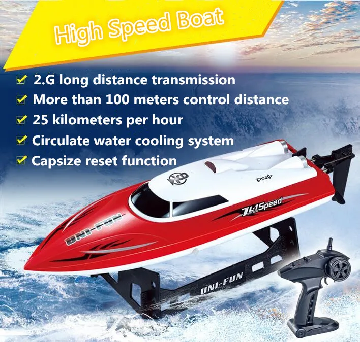

2017NEW Multi-function racing rc boat HQ-960 32cm middle size 2.4G 4CH 25KM/H remote control Water toy high speed speedboat boat