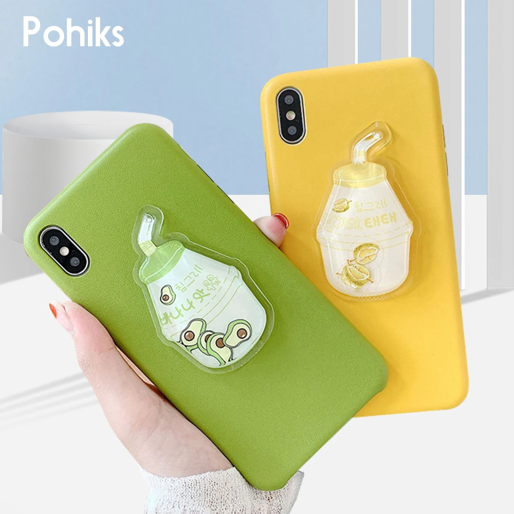 

Pohiks Hard Case For iPhone XR XS 7 8 6 6s Plus Dynamic Liquid Avocado Phone Case Cover For iPhone XS Max XR X 6 7 8 Plus Fundas
