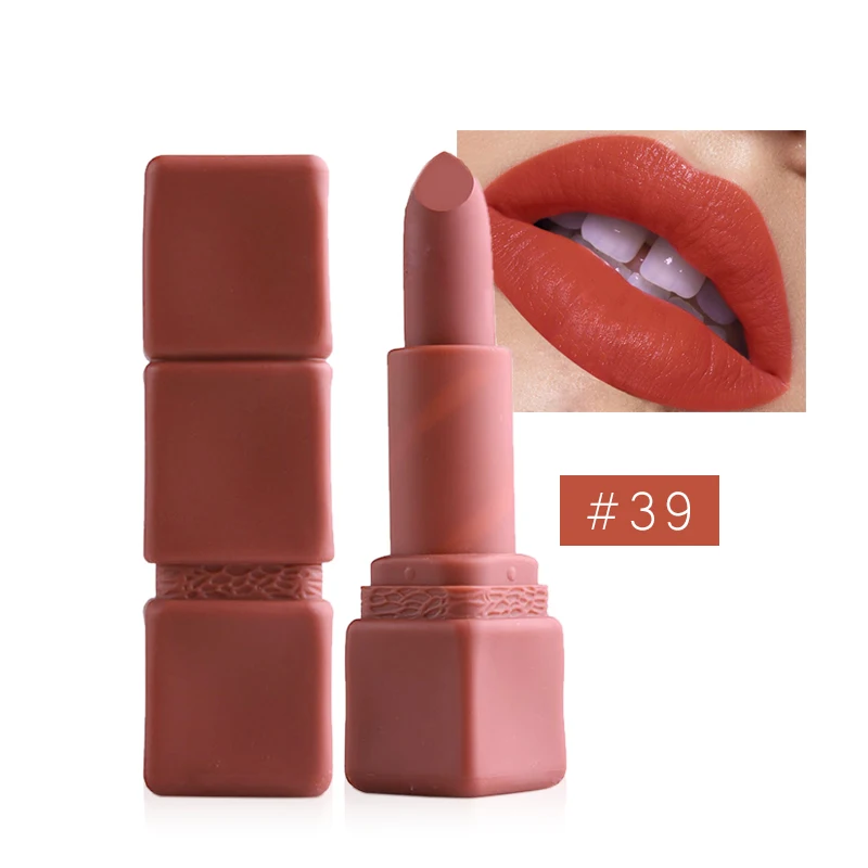 Брендовая Профессиональная Матовая губная помада-карандаш, водостойкая губная помада, стойкая губная помада, Косметика для макияжа - Цвет: 39 Muss