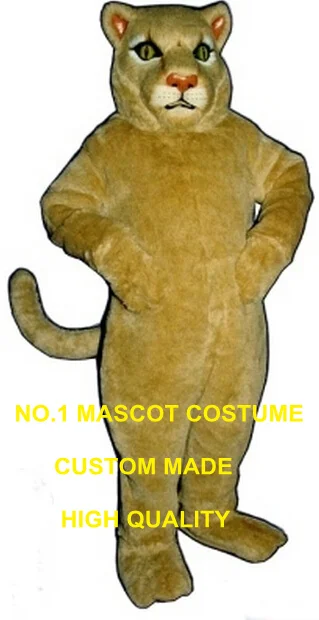 

wild tan Cougar Mascot Costume wholesale adult size cartoon cougar lion theme anime cosplay costumes carnival fancy dress 2677