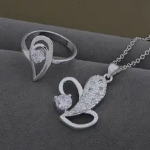 ; высокое качество; серебряные ювелирные изделия ожерелье кольцо WT-475