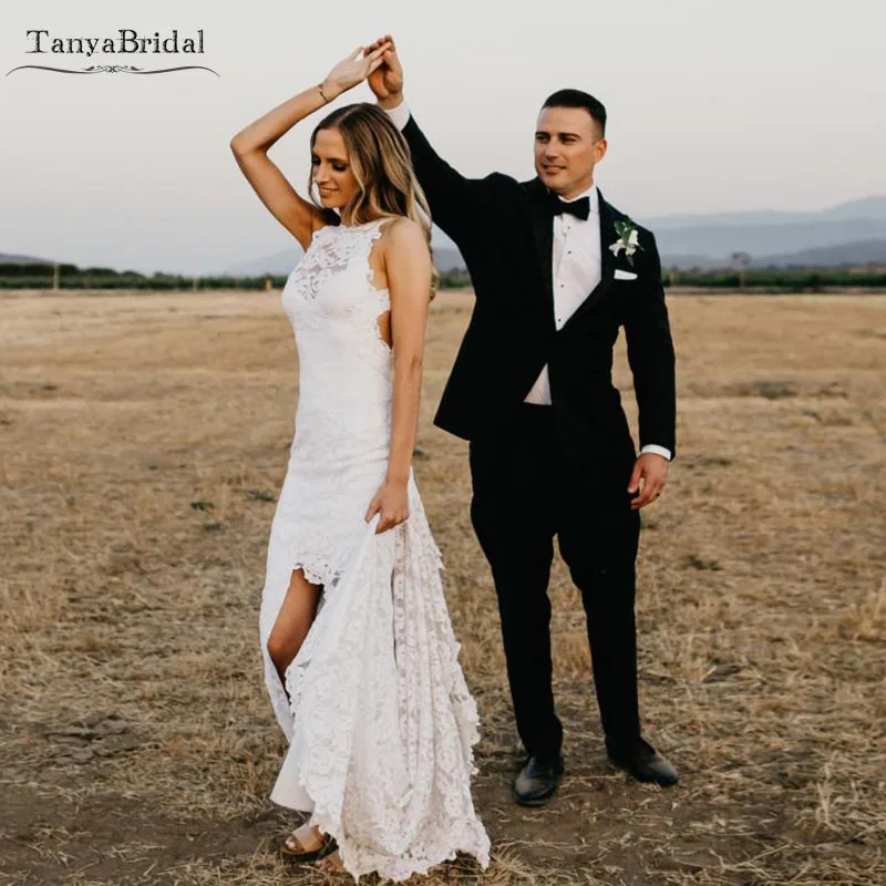 Opvallend Verfijnde Trouwjurk hoge hals wearable open back dramatische fishtail rok Vestido de noiva DW058 Opvallend Verfijnde Trouwjurk hoge hals wearable open back dramatische fishtail rok Vestido de noiva DW058