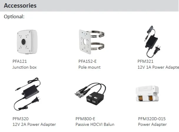 Dahua HAC-HFW2802E-A 4K Starlight HDCVI IR Bullet Camera IP67 ir 40M Built-in Mic Analogo Camera 支架