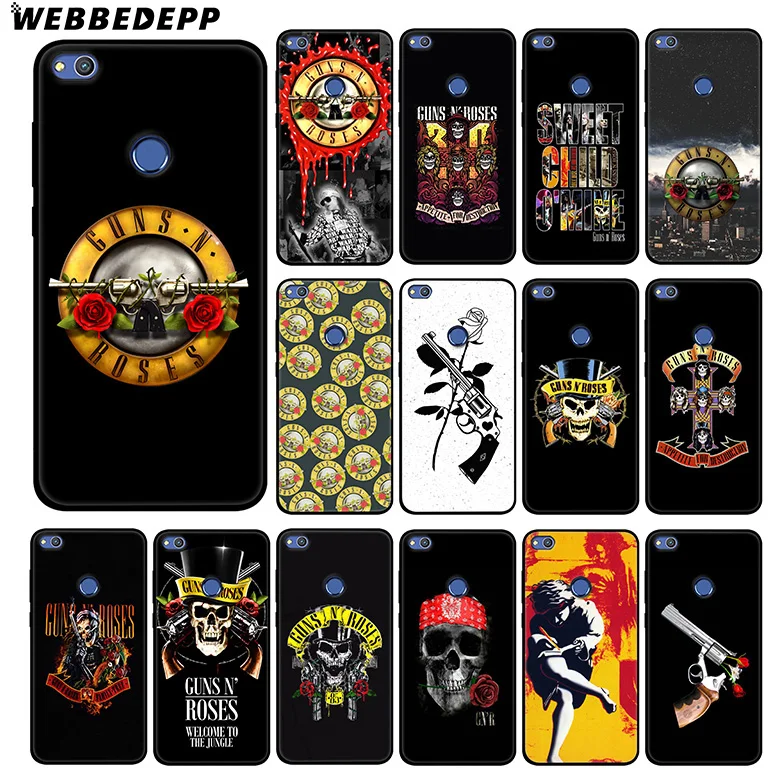 Мягкий силиконовый чехол WEBBEDEPP Guns N Roses для Huawei Honor Mate 20 10 8X 8C 8 6A 7A 7X 7C Lite Pro TPU |
