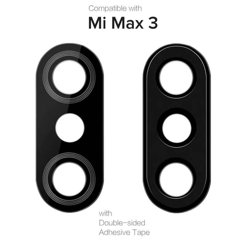 2 шт./партия, стеклянные задние Объективы для камеры Xiaomi Mi Max, задние Объективы для камеры Xiaomi Mi Max 3, 2 запасные части с клейкой лентой - Цвет: Max 3