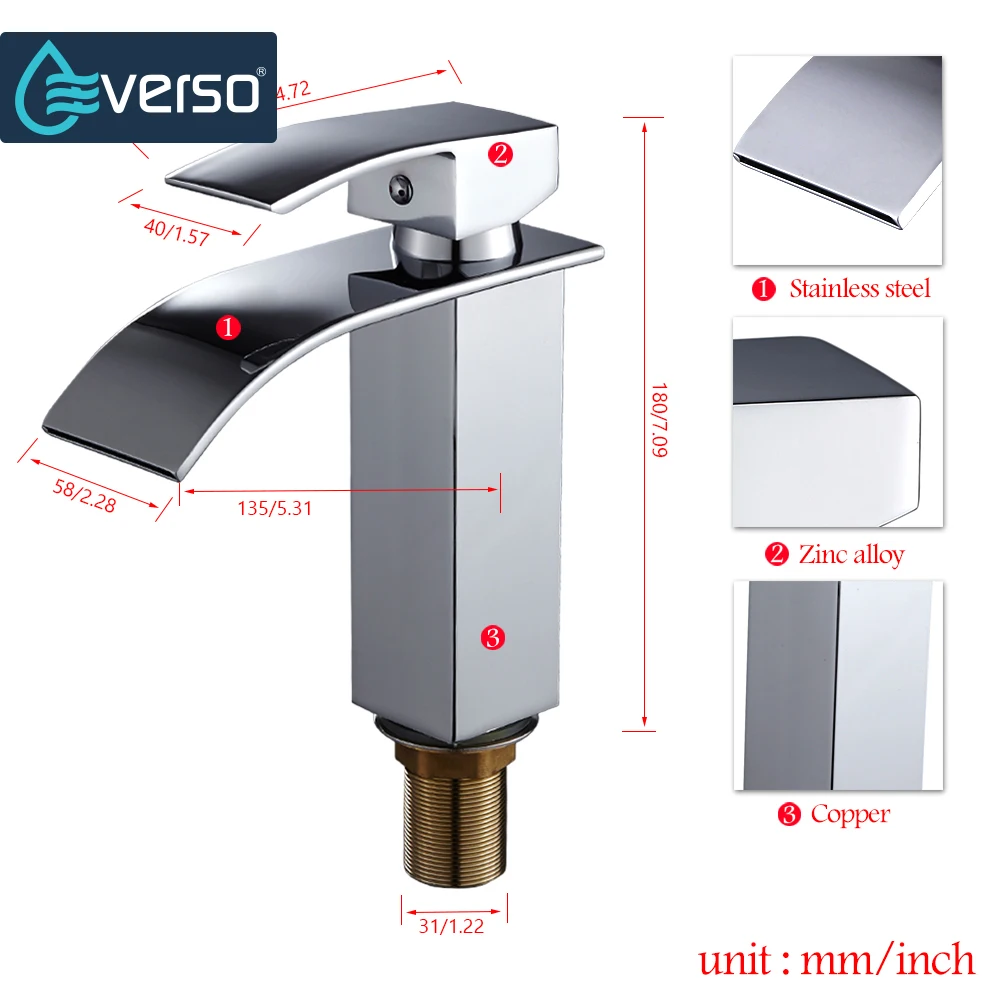 Смеситель для ванной комнаты EVERSO кран раковины|basin faucet|waterfall faucetsink faucet |