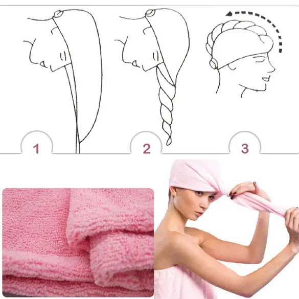 Новое волшебное полотенце для высыхания волос с хвостом для женщин