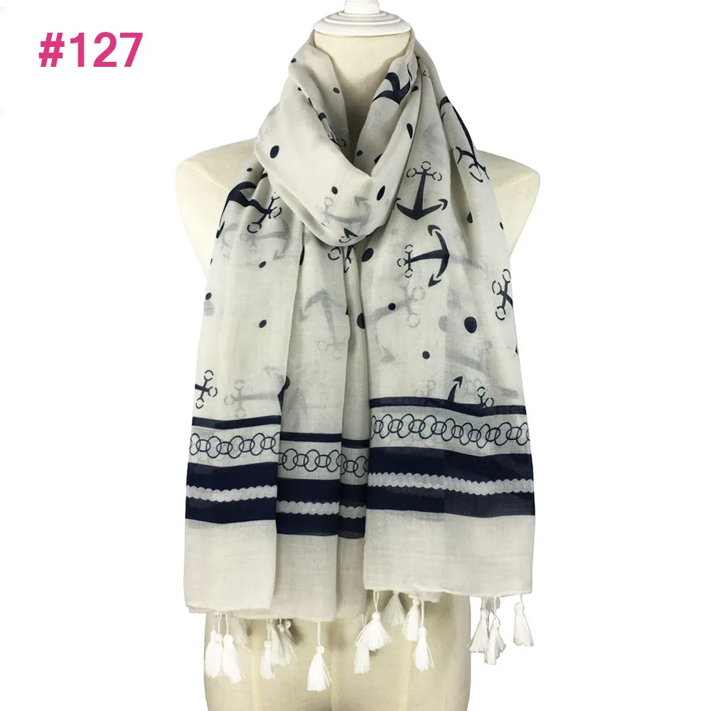 165 цветной дизайн модный кисточка Печатный шарф длинные хлопковые шали женский хиджаб шарф с бахромой - Цвет: as photo