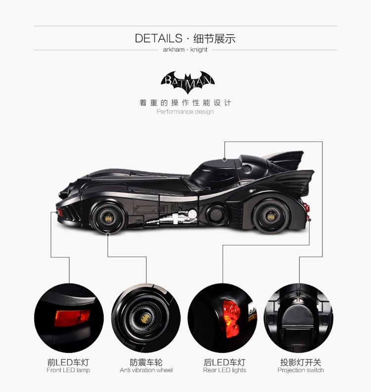 3D Bandai Batmobile Crazy Case with Batman Projector Light - Free Toughened Glass Film - for Apple iPhone 6 6S 7 8 Plus image 6