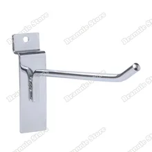 100 шт./лот, 5,8 мм, металлическая панель для супермаркета, витрина с хромированным покрытием, вешалка, панель, крючки