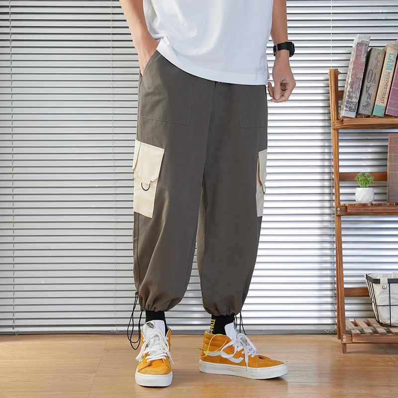 Plus Size 5XL Pockets Men's Harem Hiphop Loose Pant Cotton Casual Jogger Fashion Trousers Male Clothing