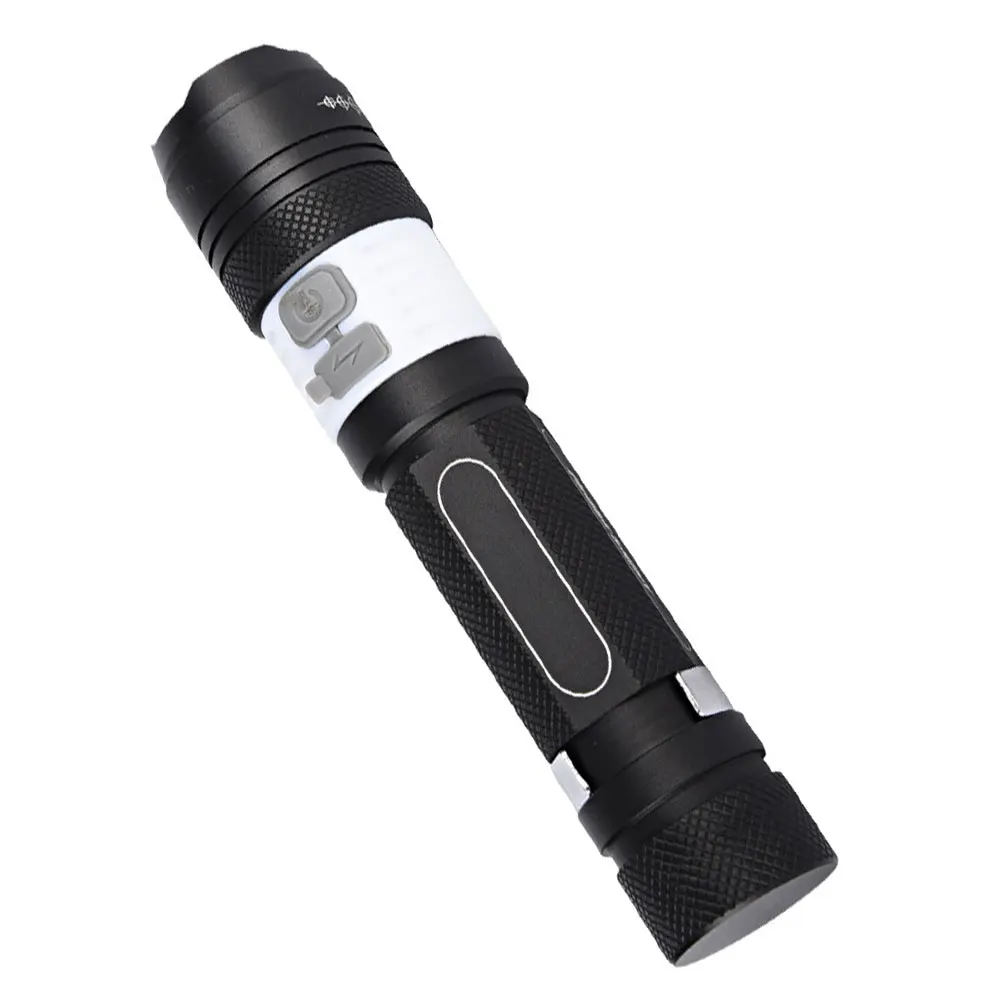 

LED Flashlight Ultra Bright XML T6 Tactical Flash Light 6Modes 20000LM Zoomable Waterproof Rechargeable Light
