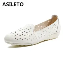 ASILETO/ г. женская обувь на плоской подошве летние женские лоферы из натуральной коровьей кожи с круглым носком без застежки желтые размеры 34-41