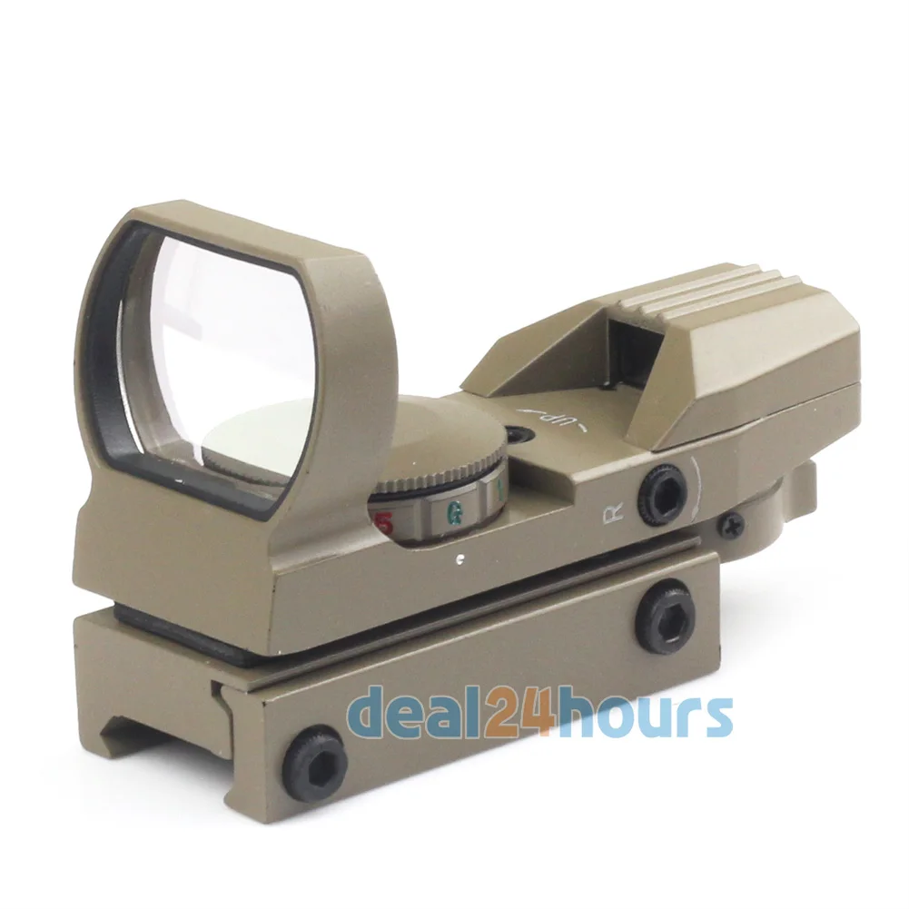 

New Holographic Reflex Red Green 4 Reticle Dot Sight Scope Projected for Gun TAN Free Shipping!