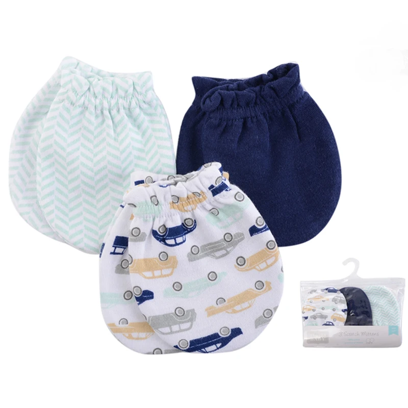 New Style 3 Pairslot Newborn Baby Gloves Cotton 0-6 Months Mittens for Baby Boys Girls Infant Gloves Baby Mittens (2)