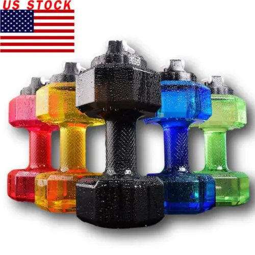 

Water Bottle 2.2L Dumbbell Shaped Sport Drink Exercise Gym Protein Shake Weight