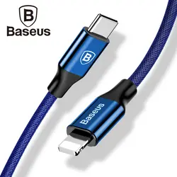 Baseus PD Быстрая зарядка USB кабель для iPhone X 8 7 6 Plus Тип USB C для iPhone Быстрая зарядка зарядное устройство кабели для мобильных телефонов