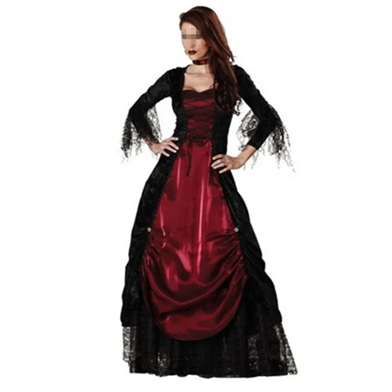 Black+Red Queen Vampire Role Play Clothing Women Vampire Costumes