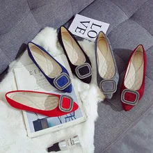 Роскошная женская обувь; туфли-лодочки на плоской подошве; модные лоферы; флоковые туфли с острым носком и кристаллами; женская обувь; большие размеры 34-43; высокое качество