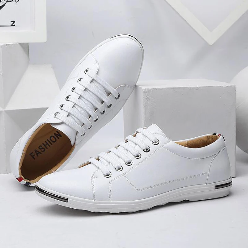 

Men sneakers 2018 spring new arrivals high quality men casual shoes fashion breathable men leather shoes plus size 38 - 48