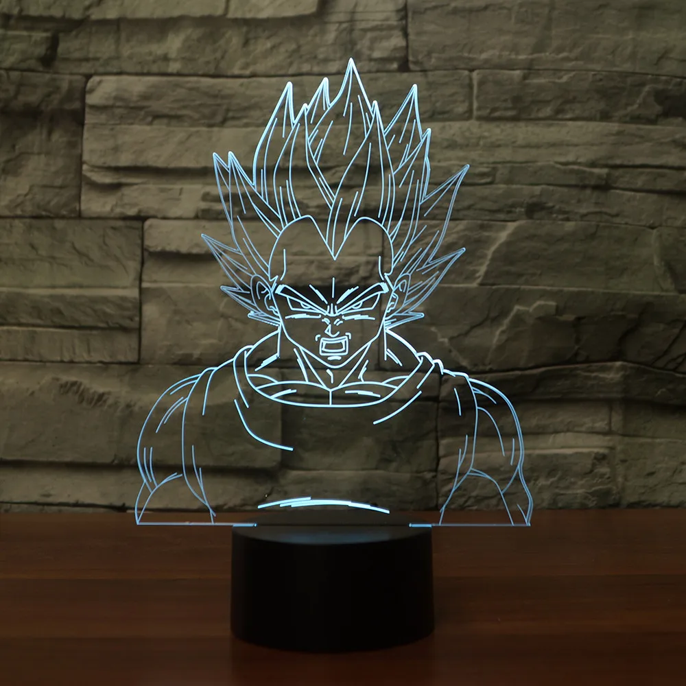 

Creative Dragon Ball 3D Led Visual 7 Colors Light Fixture USB Vegeta Table Lamp Lampara Bedside Baby Sleep NightLight Kids Gifts