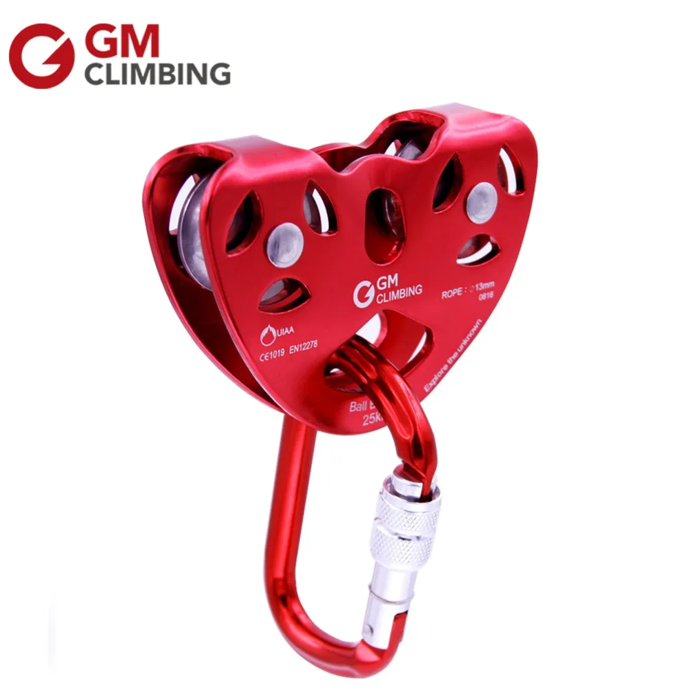 25KN Zipline Kit / 25KN Cable Trolley Pulley And Oval Shape Screwgate Carabiner Set For Climbing