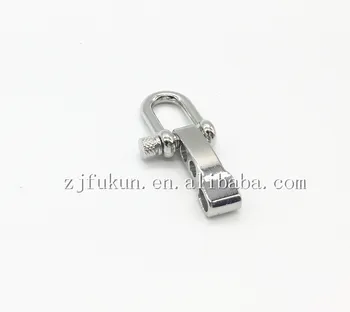 

5PCS/lot 2.5*5.5CM Wholesale Adjustable U/O Shape Alloy Shackle Camping Survival Rope Paracord Bracelet Adjustable Clasp