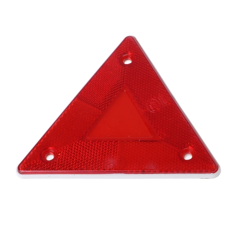 2 Pcs Triangle Warning Reflector Alerts Safety Plate Rear Light Trailer Fire Truck Car new 10166