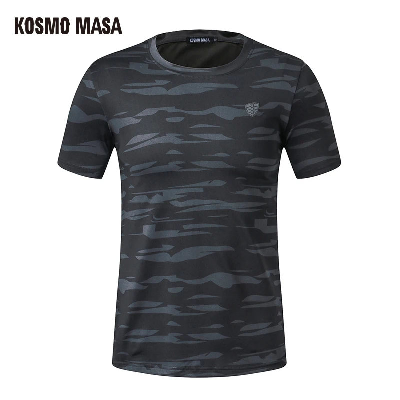 

KOSMO MASA Fitness Tshirts Men T Shirt Cool Summer Breathable Quick Dry Casual Short Sleeve Tops 4XL T-shirts For Men MC0304