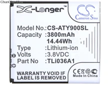 Cameron Sino 3800mAh Battery TLi036A1 for Alcatel One Touch Link 4G+, 4G+ LTE, Y900, Y900NB
