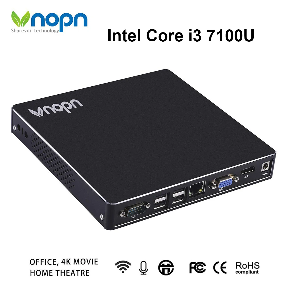 

Mini PC Intel Core i3 7100U 7130U Dual-core Fan HDMI VGA Dual-display Windows/Linux Desktops Computer DDR3 8G SSD 256G Nettops