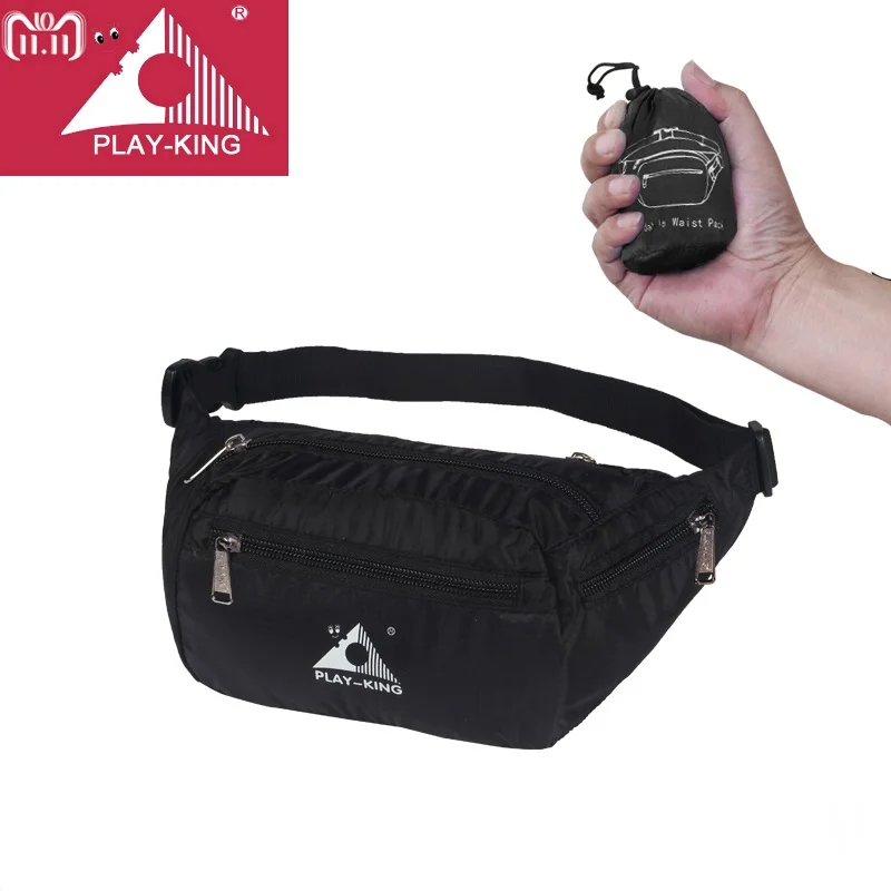  PLAYKING Sport Running Bag Waterproof Foldable Waist Bag Fanny Pack For Men Women Jogging Belt Gym  - 32951265569