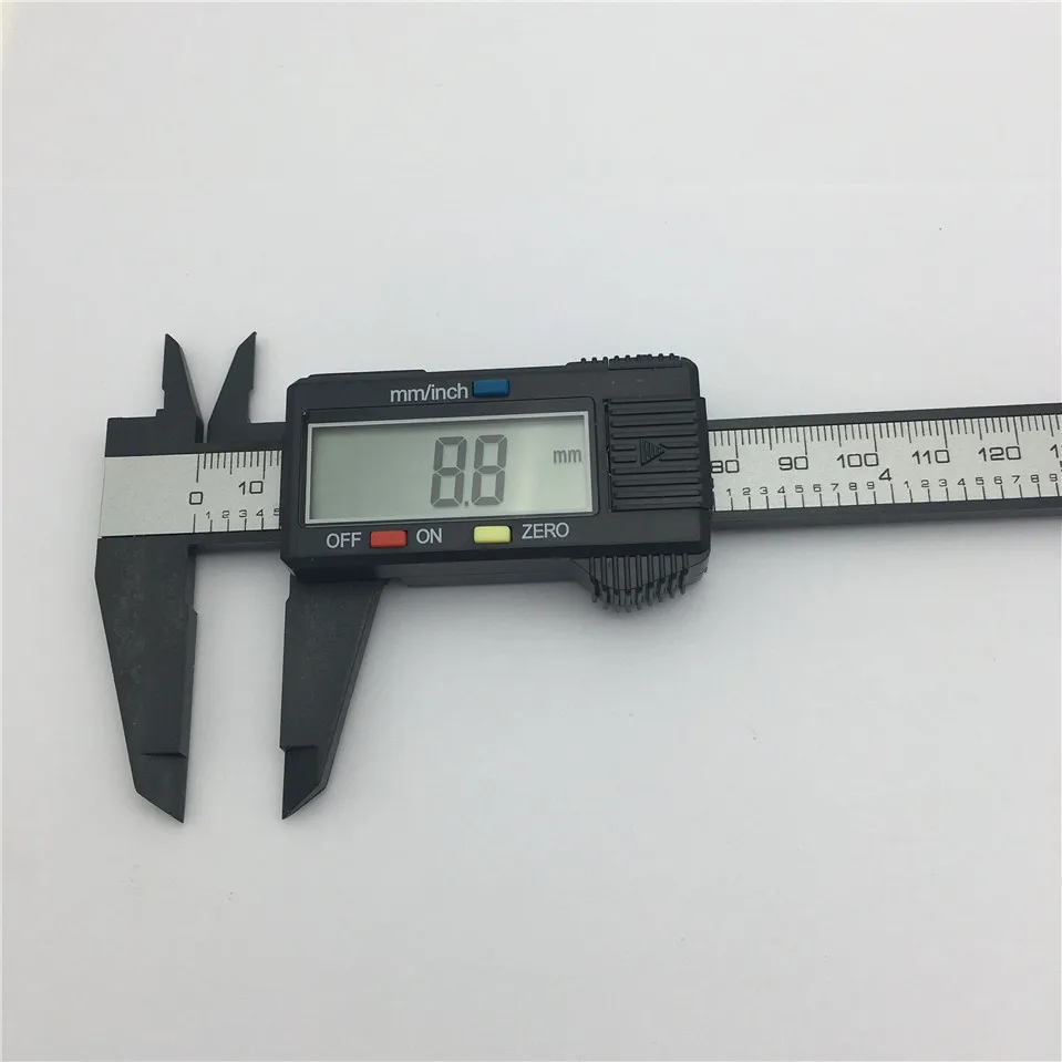 150 мм 6 дюймов ЖК цифровой Электронный штангенциркуль из углеродного волокна Калибр микрометр - Цвет: black